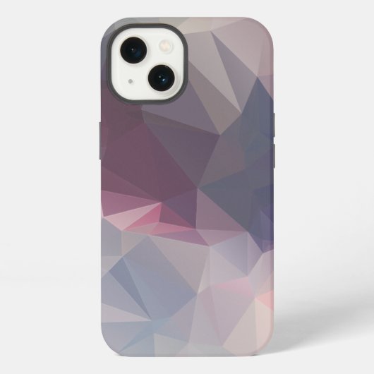 Pink-grau-Abstrakt-Pyramidendesign iPhone Hülle (Rückseite)