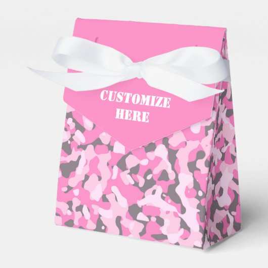 Pink & Grau Camouflaged Zent Fevor Box Geschenkschachtel (Vorderseite)
