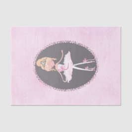 Pink & Grau Couture Ballerina Geburtstagsparty Seidenpapier