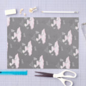 Pink & Grau Couture Ballerina Geburtstagsparty Seidenpapier (Handwerk)