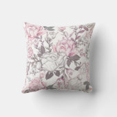 Pink & Grau Kinderzimmer Kissen (Rückseite)