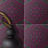 Pink Grau Schwarz Modernes geometrisches Muster Fliese