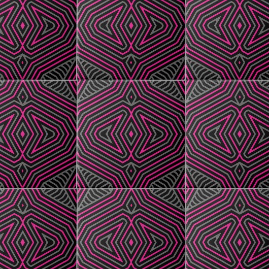 Pink Grau Schwarz Modernes geometrisches Muster Fliese