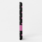Pink, Grau, Schwarz und Weiß Polka Dot Case-Mate iPhone Hülle (Hinten/Links)