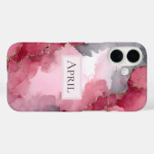 Pink-, Grau- und Goldmarmor Case-Mate iPhone Hülle (Rückseite (Horizontal))