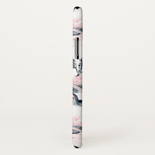 Pink & Grau Wasserfarben-Muster Case-Mate iPhone Hülle (Hinten/Rechts)