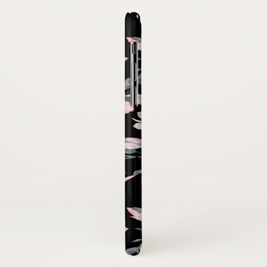 Pink & Grau Wasserfarben-Muster Case-Mate iPhone Hülle (Hinten/Links)