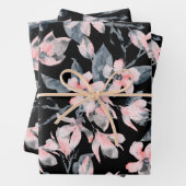 Pink & Grau Wasserfarben-Muster Geschenkpapier Set (Beispiel)