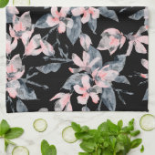 Pink & Grau Wasserfarben-Muster Geschirrtuch (Gefaltet)