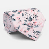 Pink & Grau Wasserfarben-Muster Krawatte (Gerollt)