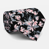 Pink & Grau Wasserfarben-Muster Krawatte (Gerollt)