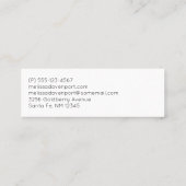 Pink & Grau Wasserfarben-Muster Mini Visitenkarte (Rückseite)