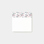 Pink & Grau Wasserfarben-Muster Post-it Klebezettel (Vorderseite)