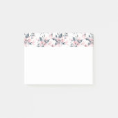 Pink & Grau Wasserfarben-Muster Post-it Klebezettel (Vorderseite)