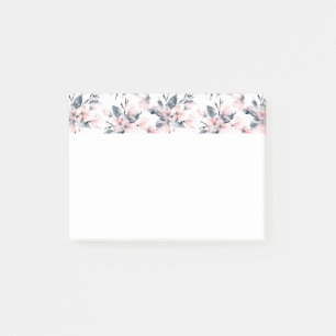 Pink & Grau Wasserfarben-Muster Post-it Klebezettel