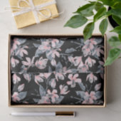 Pink & Grau Wasserfarben-Muster Seidenpapier (Geschenk)
