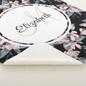 Pink & Grau Wasserfarben-Muster Sherpadecke (3/4)