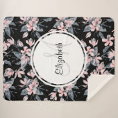 Pink & Grau Wasserfarben-Muster Sherpadecke (Vorderseite (Horizontal))