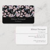 Pink & Grau Wasserfarben-Muster Visitenkarte (Vorne/Hinten)