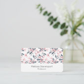 Pink & Grau Wasserfarben-Muster Visitenkarte (Stehend Vorderseite)