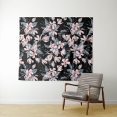 Pink & Grau Wasserfarben-Muster Wandteppich (Beispiel (Horizontal))