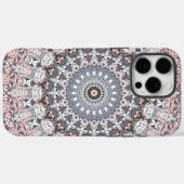 Pink Grau-Weiß-Mandala-Muster Case-Mate iPhone Hülle (Rückseite (Horizontal))