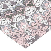 Pink Grau-Weiß-Mandala-Muster Großer Tischläufer (Ecke)