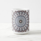 Pink Grau-Weiß-Mandala-Muster Kaffeetasse (Mittel)