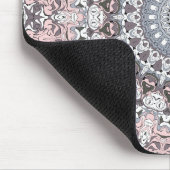 Pink Grau-Weiß-Mandala-Muster Mousepad (Ecke)