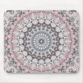 Pink Grau-Weiß-Mandala-Muster Mousepad (Vorne)