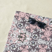 Pink Grau-Weiß-Mandala-Muster Strandtuch (Beispiel)