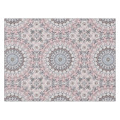 Pink Grau-Weiß-Mandala-Muster Tischdecke (Vorderseite (Horizontal))