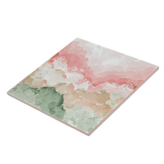 Pink Grau weiße Tricolor groß Fliese (Seite)