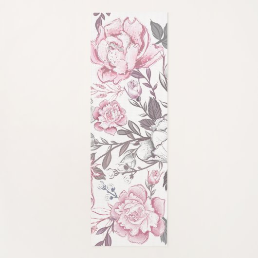 Pink & Grau Yoga Mat Yogamatte (Vorderseite)