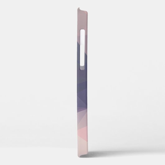 Pink-graue Abstrakte Pyramidenmuster Design-Mat Case-Mate iPhone Hülle (Rückseite / Links)