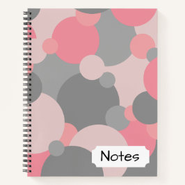 Pink-graue Moleküle Spiral Notebook Notizblock
