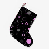 Pink Gray abstract seamless pattern with circles. Kleiner Weihnachtsstrumpf (Vorderansicht (hängend))