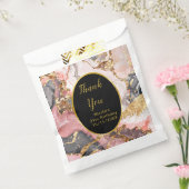 Pink, Gray and Gold Marble Agate Birthday Party Geschenktütchen (Versiegelt)