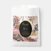 Pink, Gray and Gold Marble Agate Birthday Party Geschenktütchen (Vorderseite)