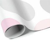 Pink Gray and Skin Tone Polka Dots Wrapping Paper Geschenkpapier (Rolleneckpunkt)