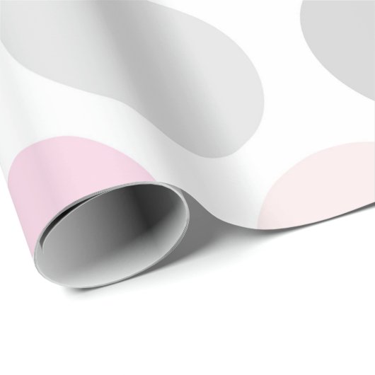 Pink Gray and Skin Tone Polka Dots Wrapping Paper Geschenkpapier (Rolleneckpunkt)