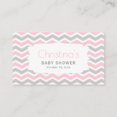 Pink Gray Baby Dusche Windeln Raffel Tickets Begleitkarte (Rückseite)