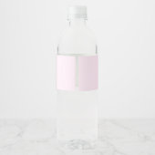 Pink Gray Baby Girl Water Bottle Labels Wasserflaschenetikett (Rückseite)