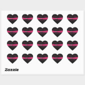 Pink Gray Black Damask Wedding Favor Sticker (Blatt)