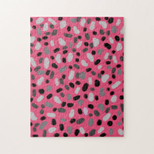 Pink Gray Black Jelly Bean Painting Puzzle