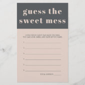 Pink Gray Boho Baby Showraten Sweet Mess Game Flyer (Vorne)