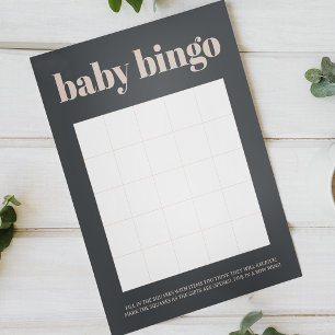 Pink Gray Boho Doppelseitiges Baby Duschspiel