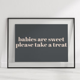 Pink Gray Boho Typografie Baby Dusche Gefallen Zei Poster