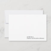 Pink Gray Boho Typografie Baby Showroom Danke (Rückseite)