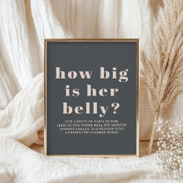 Pink Gray Boho Typografie Baby Showspielzeichen Poster